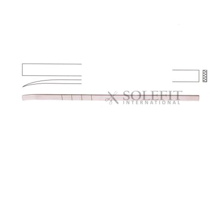Cottle Osteotome 18cm, 6mm wide Curved Graduated