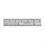 Ruler Stainless Steel Graduation in Millimeter and Inches