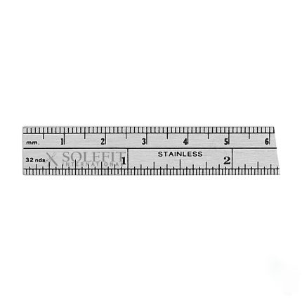 Ruler Stainless Steel Graduation in Millimeter and Inches