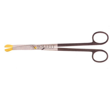 Solz Gold Tip Scissor 20cm Curved Slight Bevel On Shank