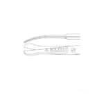 Solz Gold Tip Scissor 20cm Curved Slight Bevel On Shank