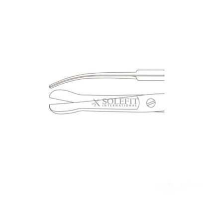 Solz Gold Tip Scissor 20cm Curved Slight Bevel On Shank