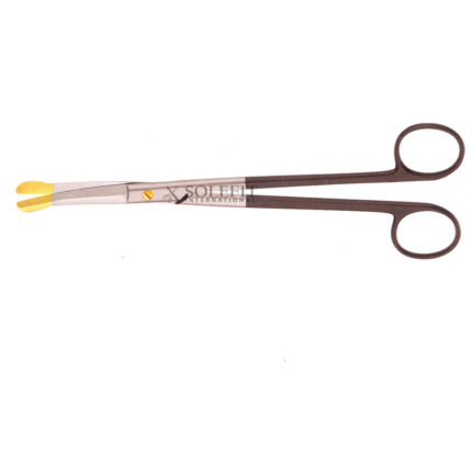 Solz Gold Tip Scissor 20cm Curved Strong Bevel On Shank