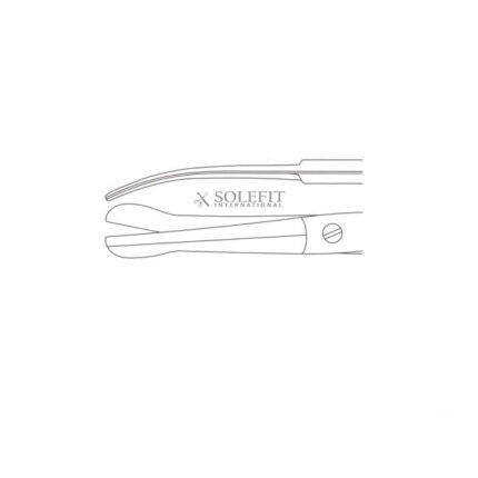 Solz Gold Tip Scissor 20cm Curved Strong Bevel On Shank