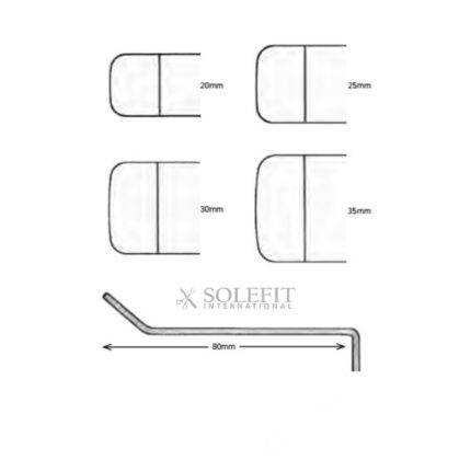 Obwegeser Soft Tissue Retractor Curved Up Hollow Handle