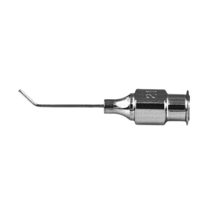 Air injection cannula, 21 gauge, 5.0mm from bend to tip